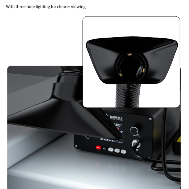 D-201 2 in 1 Intelligent Constant Temperature Soldering Iron With Solder Smoking Absorber Tool,