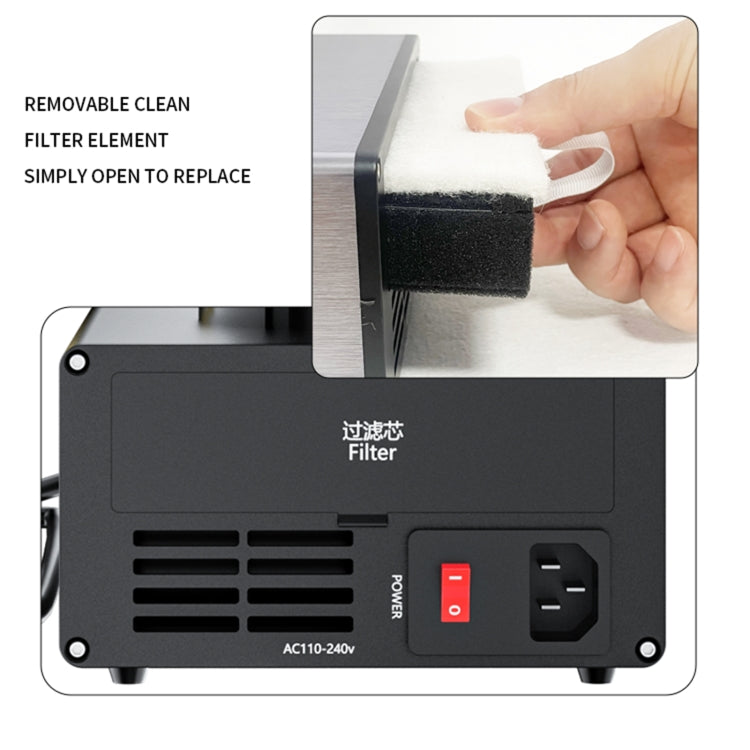 D-201 2 in 1 Intelligent Constant Temperature Soldering Iron With Solder Smoking Absorber Tool,