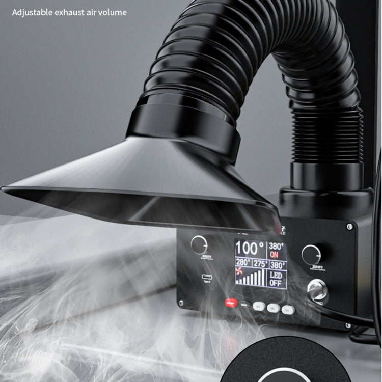 D-201 2 in 1 Intelligent Constant Temperature Soldering Iron With Solder Smoking Absorber Tool,