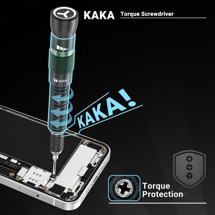 2UUL KAKA Adjustable Torque Magnetic Screwdriver, Tri-Point 0.6, Philips 1.2, Pentalobe 0.8