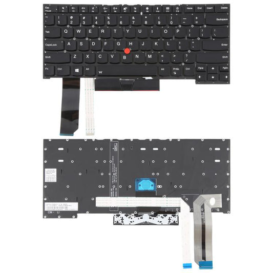 US Version Backlit Laptop Keyboard with Pointing for Lenovo Thinkpad E480 E485 E490 E495 E490S L380 L480 L390 L490 R480 R490 T480S T490 T495 01YP360