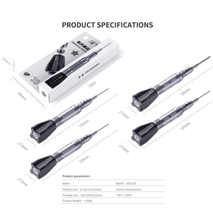 18 Kinds Aerospace 3D Anti-Slip Magnetic Screwdriver