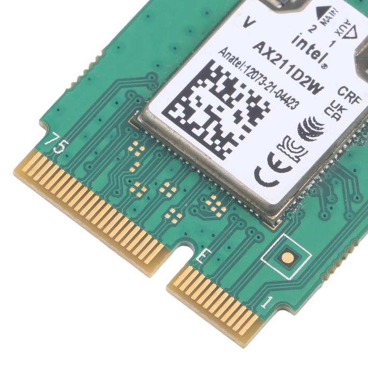 WiFi 6E Intel AX211D2W M.2 Dual Band WiFi Bluetooth Wireless Card, AX211D2W