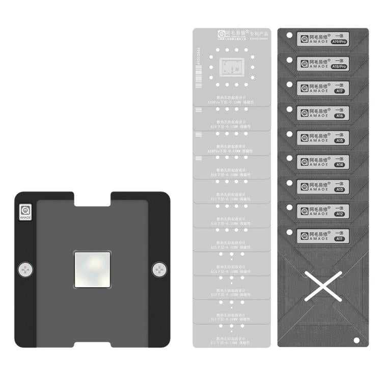 AMAOE Tin Plating Tool, X-17 CPU Set Half-Cut, X-17 CPU Set Engraving, A19 Lower Half-Engraving Edition, A19 Lower Layer Engraved Plate, A19 Pro Lower Half-Engraving, A19 Pro Lower Layer Engraving, A19/Pro Positioning Plate