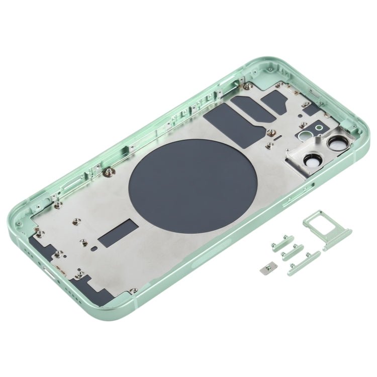 Back Housing Cover with SIM Card Tray & Side Keys & Camera Lens for iPhone 12(White), For iPhone 12(with Card Tray), For iPhone 12(with SIM Card Tray), Back Housing Cover for 12