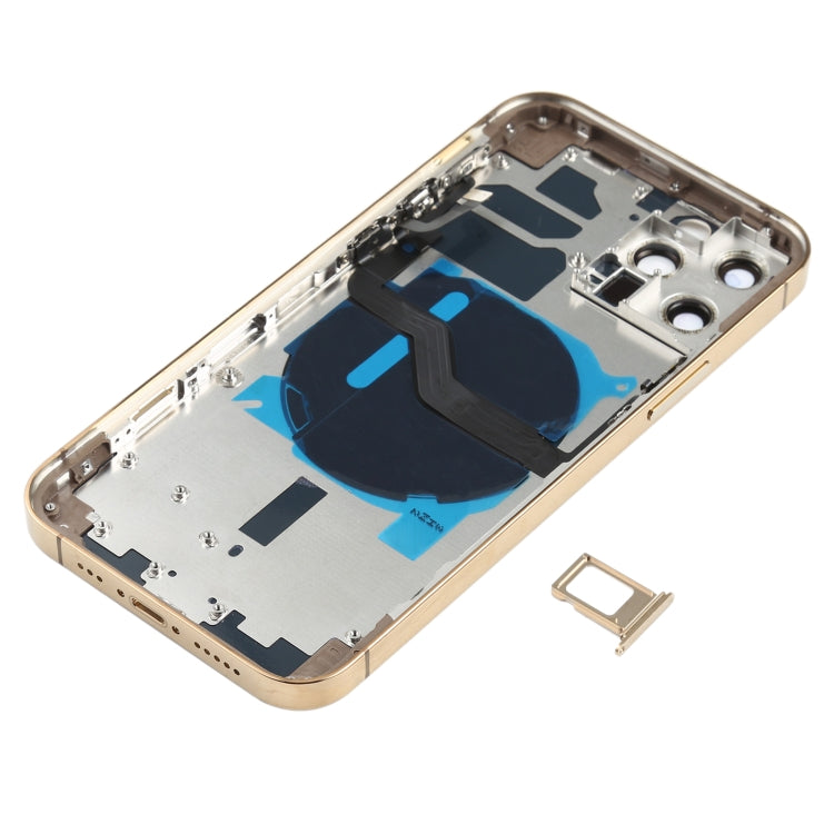 Battery Back Cover (with Side Keys & Card Tray & Power + Volume Flex Cable & Wireless Charging Module) for iPhone 12 Pro