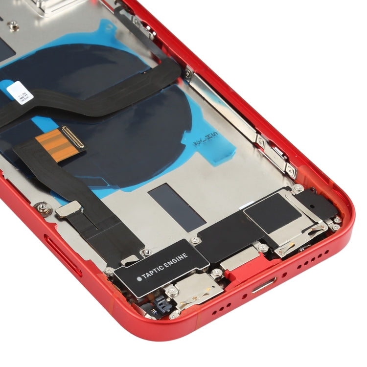 Battery Back Cover Assembly (with Side Keys & Speaker Ringer Buzzer & Motor & Camera Lens & Card Tray & Power Button + Volume Button + Charging Port & Wireless Charging Module) for iPhone 12