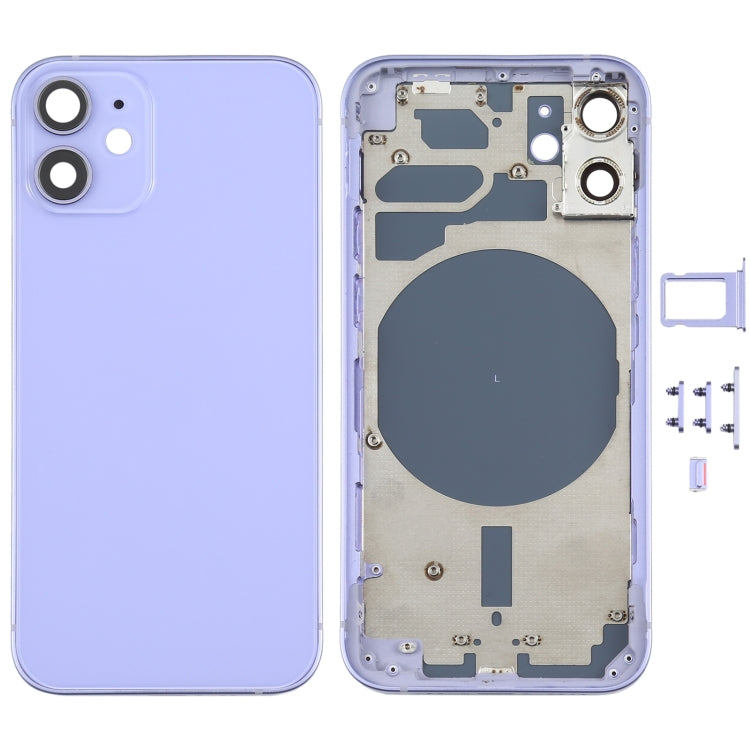 Back Housing Cover with SIM Card Tray & Side Keys & Camera Lens for iPhone 12 mini(Green)
