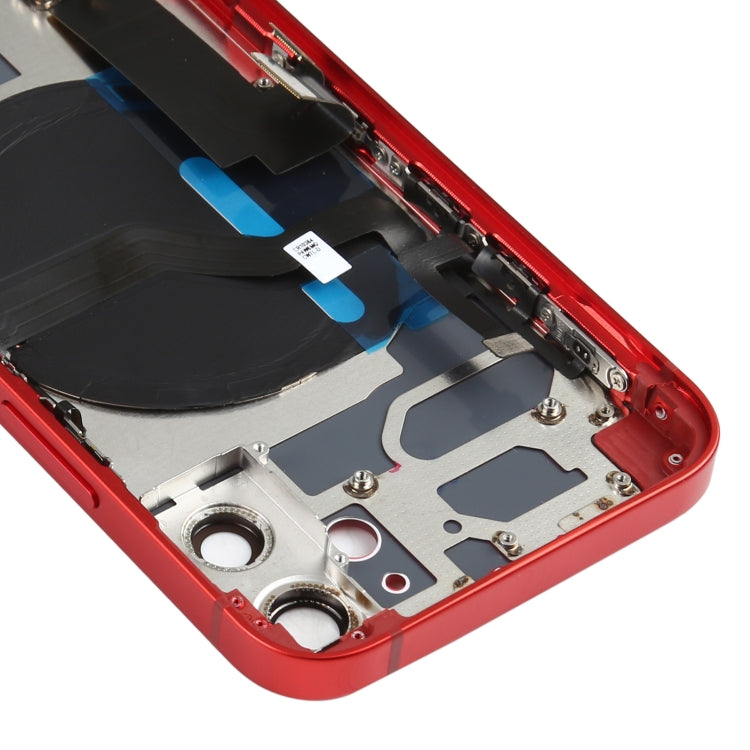 Battery Back Cover Assembly (with Side Keys & Speaker Ringer Buzzer & Motor & Camera Lens & Card Tray & Power Button + Volume Button + Charging Port & Wireless Charging Module) for iPhone 12 Mini