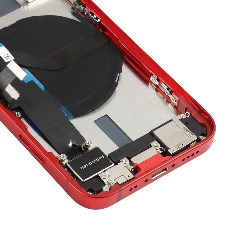 Battery Back Cover Assembly (with Side Keys & Speaker Ringer Buzzer & Motor & Camera Lens & Card Tray & Power Button + Volume Button + Charging Port & Wireless Charging Module) for iPhone 12 Mini