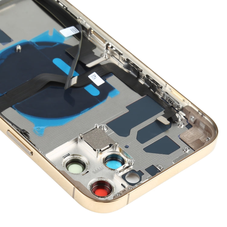 Battery Back Cover Assembly (with Side Keys & Speaker Ringer Buzzer & Motor & Camera Lens & Card Tray & Power Button + Volume Button + Charging Port & Wireless Charging Module) for iPhone 12 Pro Max
