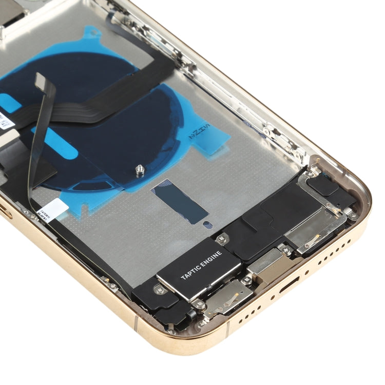 Battery Back Cover Assembly (with Side Keys & Speaker Ringer Buzzer & Motor & Camera Lens & Card Tray & Power Button + Volume Button + Charging Port & Wireless Charging Module) for iPhone 12 Pro Max
