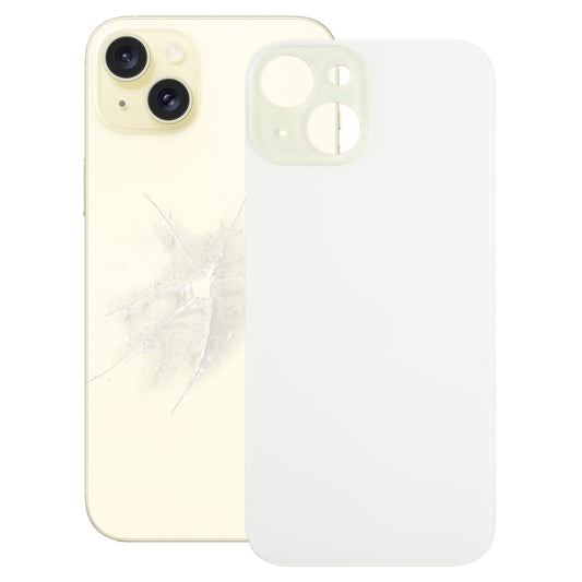 Easy Replacement Big Camera Hole Glass Back Battery Cover for iPhone 15