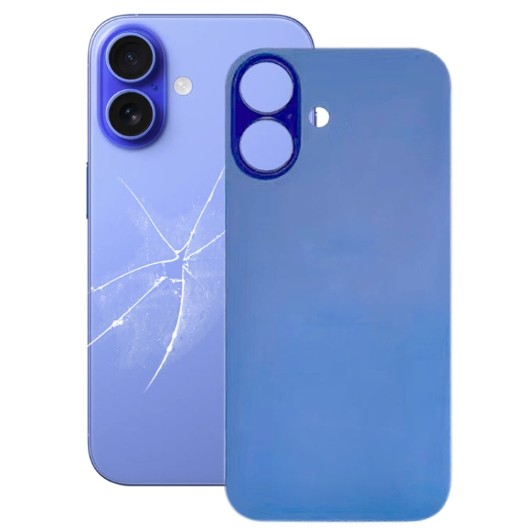 For iPhone 16 Easy Replacement Big Camera Hole Glass Back Battery Cover, For iPhone 16(Not Disassemble)