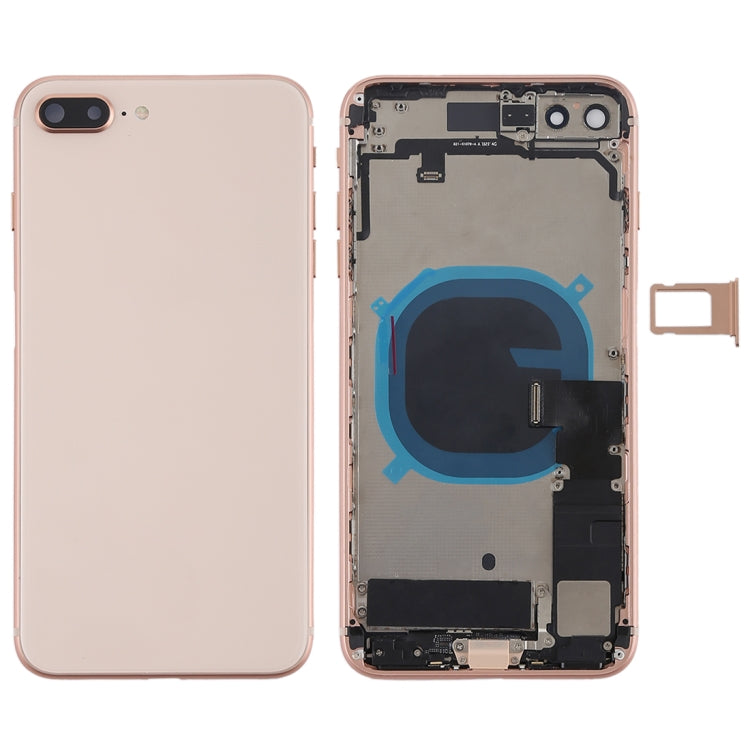 Battery Back Cover Assembly with Side Keys & Vibrator & Speaker Ringer Buzzer & Power Button + Volume Button Flex Cable & Card Tray for iPhone 8 Plus, For iPhone 8 Plus, For iPhone 8 Plus (Full Assembly)