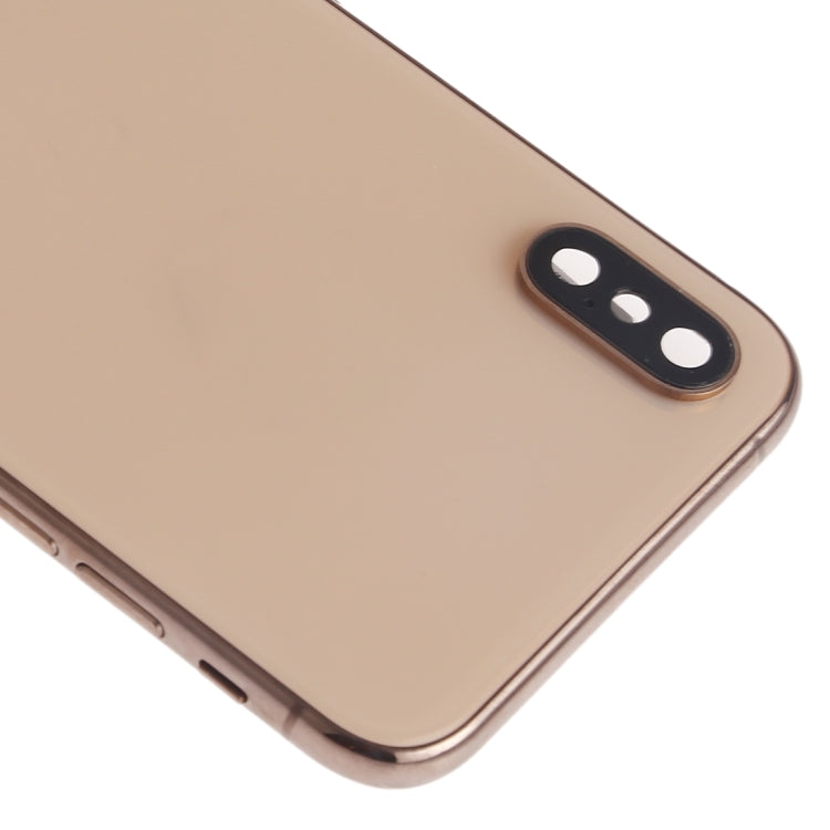 Battery Back Cover Assembly (with Side Keys & Speaker Ringer Buzzer & Motor & Camera Lens & Card Tray & Power Button + Volume Button + Charging Port + Signal Flex Cable & Wireless Charging Module) for iPhone XS