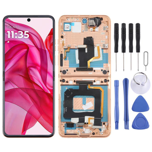 For Motorola Razr+ 2024 Original LCD Screen Digitizer Full Assembly with Frame