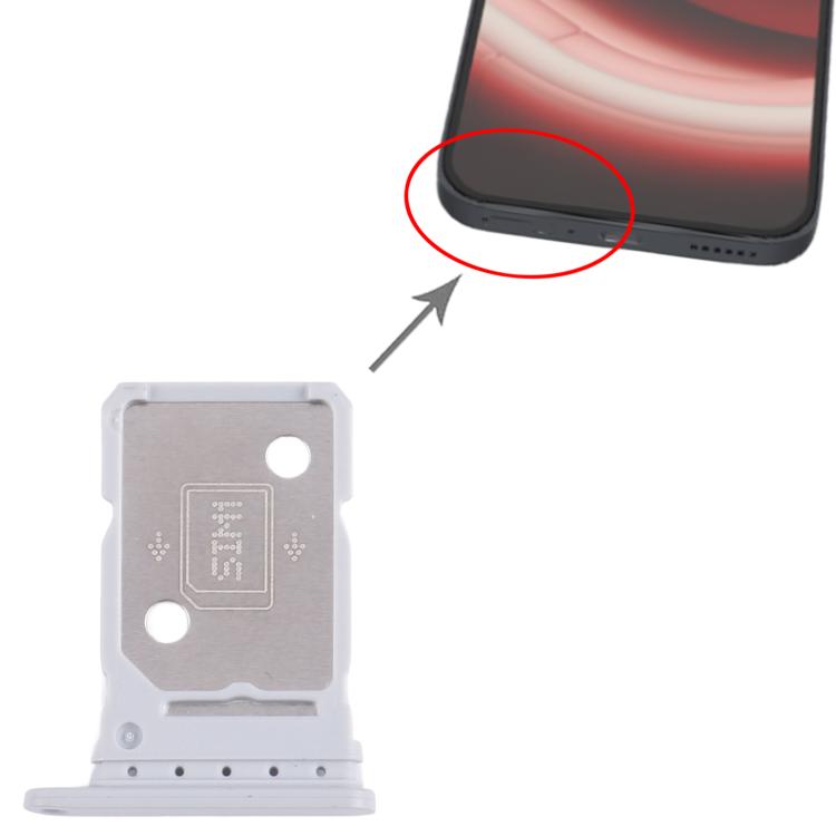 For Nothing Phone 2A SIM Card Tray + SIM Card Tray, For Nothing Phone 2A(Silver), For Nothing Phone 2A