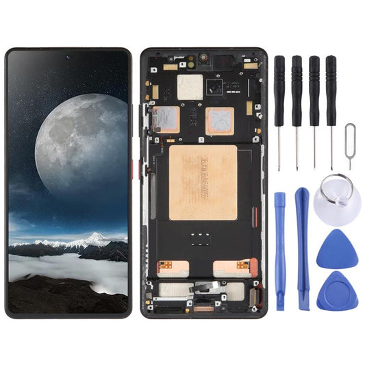For ZTE Axon 60 Ultra Original Disassembled LCD Screen Digitizer Full Assembly with Frame