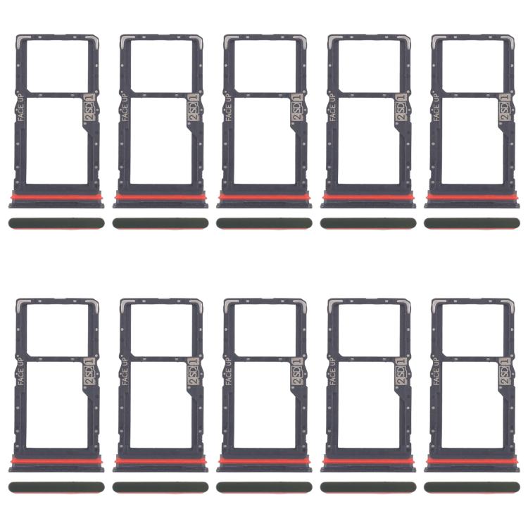 For Motorola Moto G56 10pcs Original SIM Card Tray + Micro SD Card Tray, For Motorola Moto G56
