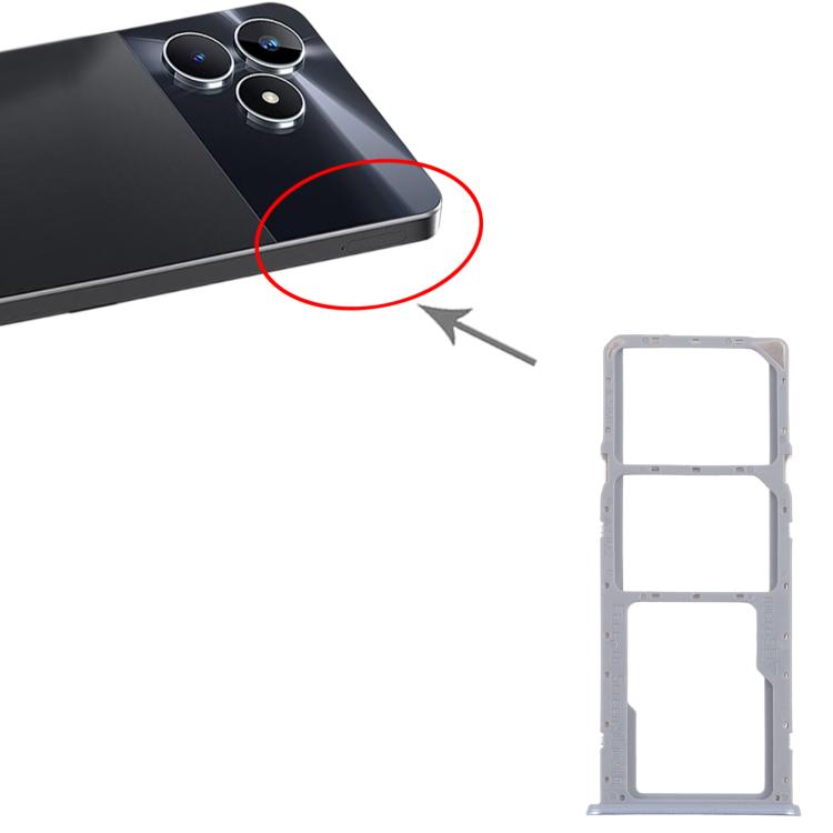 For Realme Note 50 RMX3834 10pcs Original SIM Card Tray + SIM Card Tray + Micro SD Card Tray