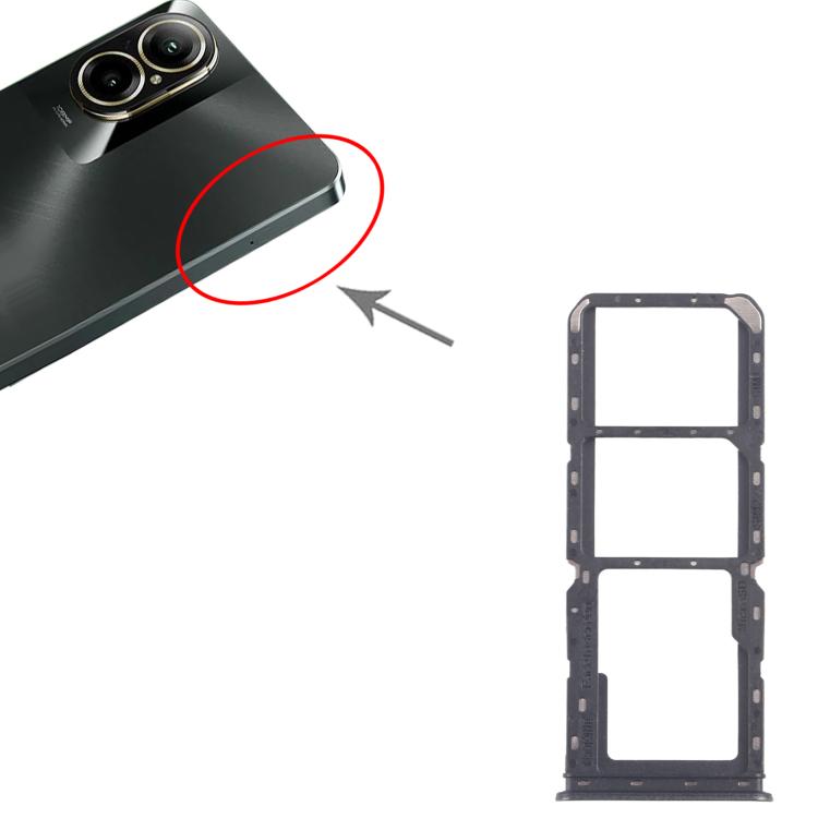 For Realme C67 4G RMX3890 10pcs Original SIM Card Tray + SIM Card Tray + Micro SD Card Tray