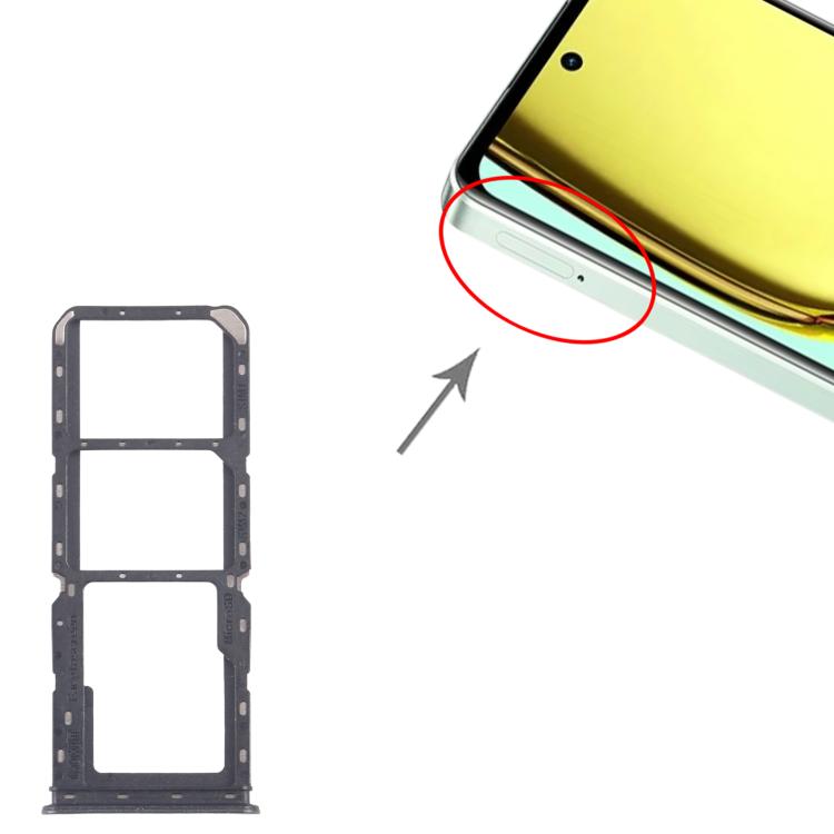 For Realme 12 Lite 4G 10pcs Original SIM Card Tray + SIM Card Tray + Micro SD Card Tray