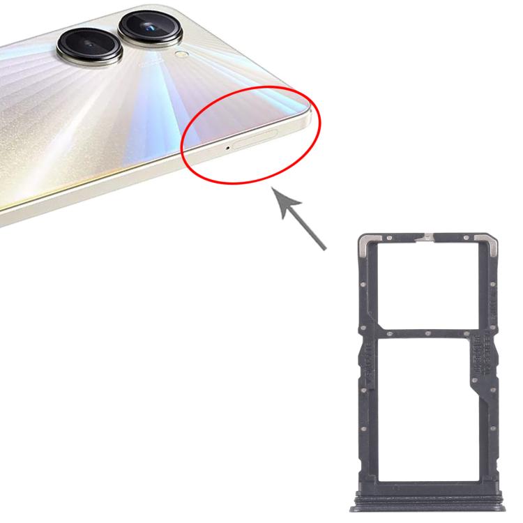 For Realme 10 Pro 5G RMX3663 RMX3660 RMX3661 10pcs Original SIM Card Tray + SIM Card Tray / Micro SD Card Tray