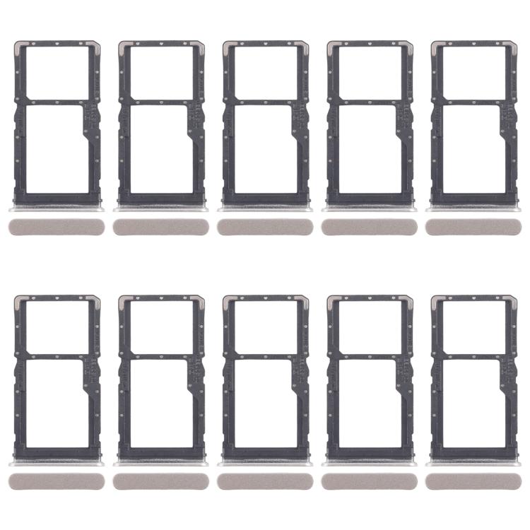 For Realme 10 Pro 5G RMX3663 RMX3660 RMX3661 10pcs Original SIM Card Tray + SIM Card Tray / Micro SD Card Tray