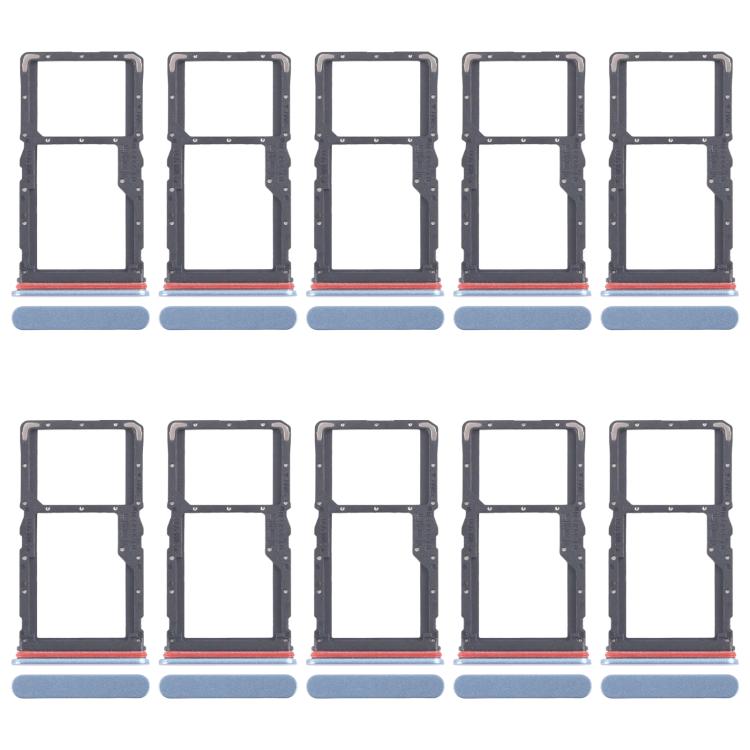 For Realme 10 Pro 5G RMX3663 RMX3660 RMX3661 10pcs Original SIM Card Tray + SIM Card Tray / Micro SD Card Tray