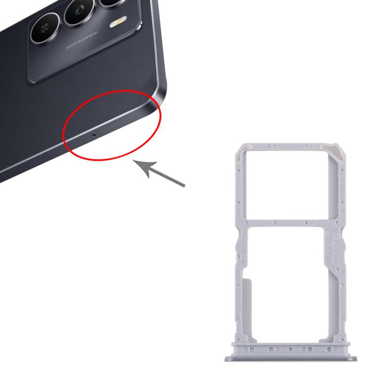 For Realme 14x India 10pcs Original SIM Card Tray + SIM Card Tray / Micro SD Card Tray