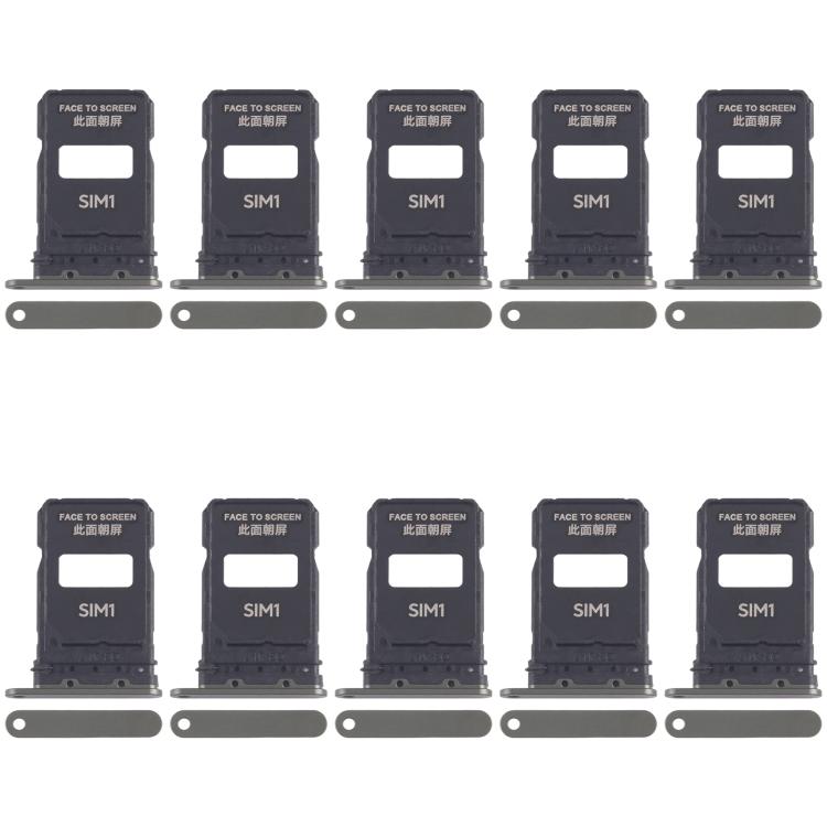 For Xiaomi 15 Pro 10pcs SIM Card Tray + SIM Card Tray, For Xiaomi 15 Pro