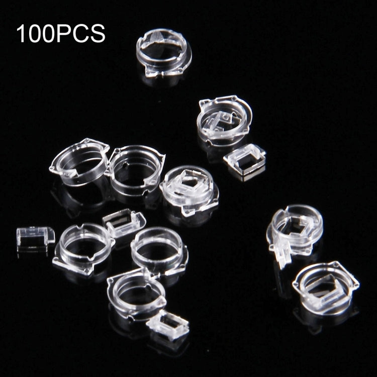 100 PCS Transparent Plastic Camera Lens Frame for iPhone 5 & 5S & 5C