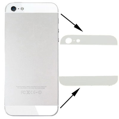OEM Version Back Cover Top & Bottom Glass Lens for iPhone 5 (Golden), OEM For iPhone 5 White