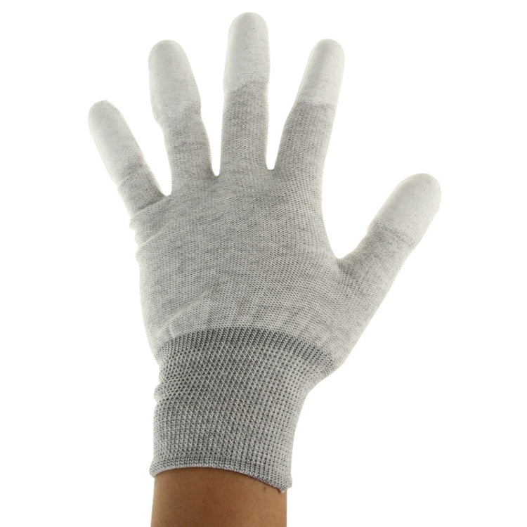 Anti Static ESD Safe Universal Size PU Fingertip Coating Gloves for Computer / Electronic / Phone Repair, Pair of 2