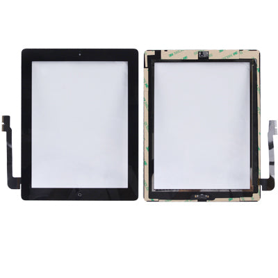 (Controller Button + Home Key Button PCB Membrane Flex Cable + Touch Panel Installation Adhesive) Touch Panel for New iPad (iPad 3), For New iPad+Adhesive, For New iPad + Adhesive
