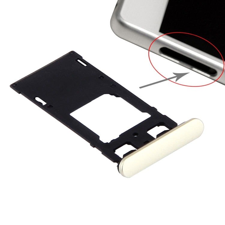 SIM Card Tray + Micro SD / SIM Card Tray + Card Slot Port Dust Plug for Sony Xperia X (Dual SIM Version), For Xperia X Dual SIM, For Xperia X Dual SIM Rose, For Xperia X Dual SIM White