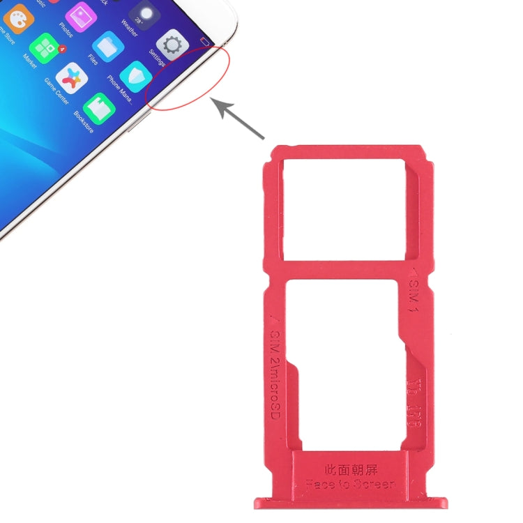 For OPPO R11 SIM Card Tray + SIM Card Tray / Micro SD Card Tray, OPPO R11, For OPPO R11