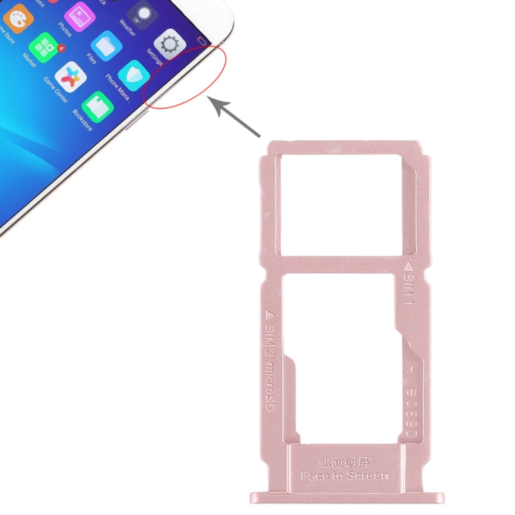 For OPPO R11 SIM Card Tray + SIM Card Tray / Micro SD Card Tray
