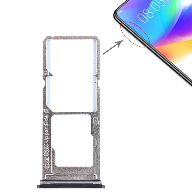 For Vivo Y85 / Z1 / Z1i / V9 Youth / V9 2 x SIM Card Tray + Micro SD Card Tray