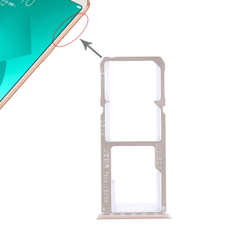 For OPPO A83 2 x SIM Card Tray + Micro SD Card Tray