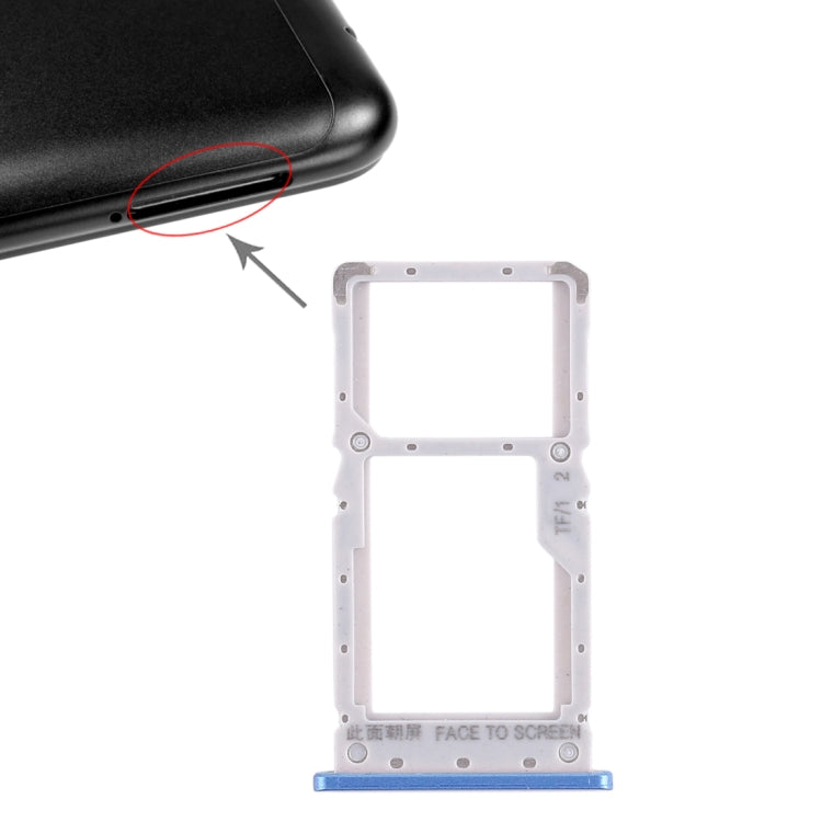 SIM Card Tray + SIM Card Tray / Micro SD Card Tray for Xiaomi Redmi Note 6 Pro, For Xiaomi Redmi Note 6 Pro