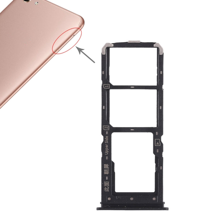 For Vivo Y71 2 x SIM Card Tray + Micro SD Card Tray