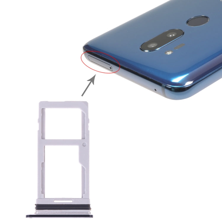 SIM Card Tray + SIM Card Tray / Micro SD Card Tray for LG G7 ThinQ G710 G710EM G710PM G710VMP G710ULM, For LG G7 ThinQ G710, For LG G7 ThinQ