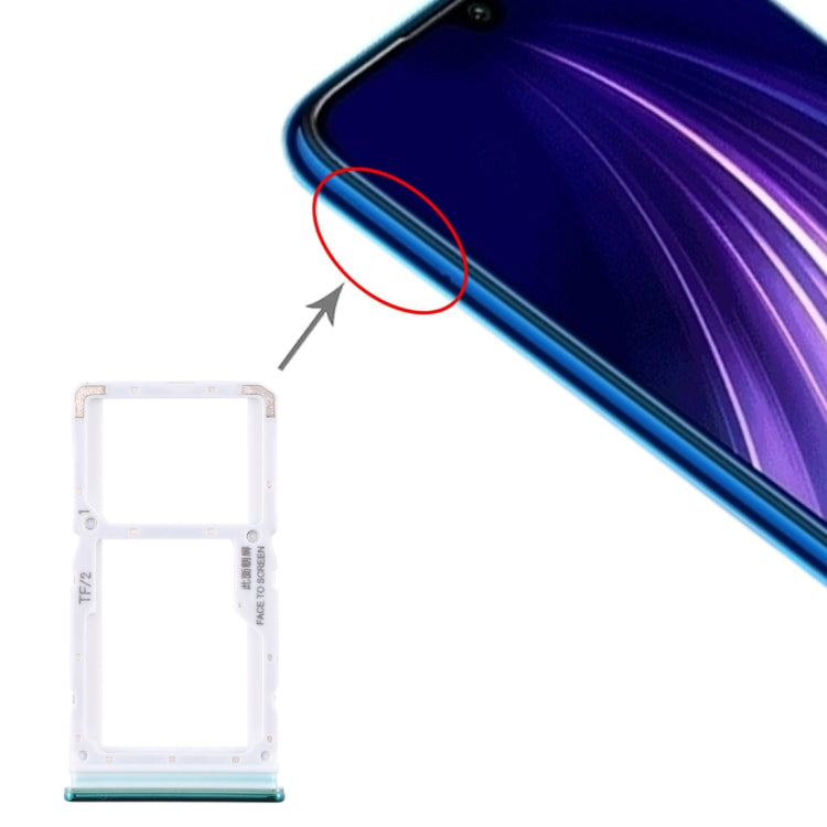 SIM Card Tray + SIM Card Tray / Micro SD Card Tray for Xiaomi Redmi Note 8 Pro, For Xiaomi Redmi Note 8 Pro, For Redmi Note 8 Pro, For Xiaomi Redmi Note 8 Pro(Green)