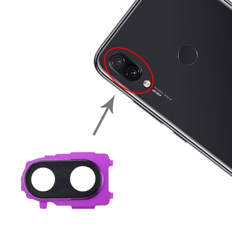 Back Camera Bezel for Xiaomi Redmi Note 7 Pro / Redmi Note 7, For Redmi Note 7 Pro(Purple), For Redmi Note 7 Pro
