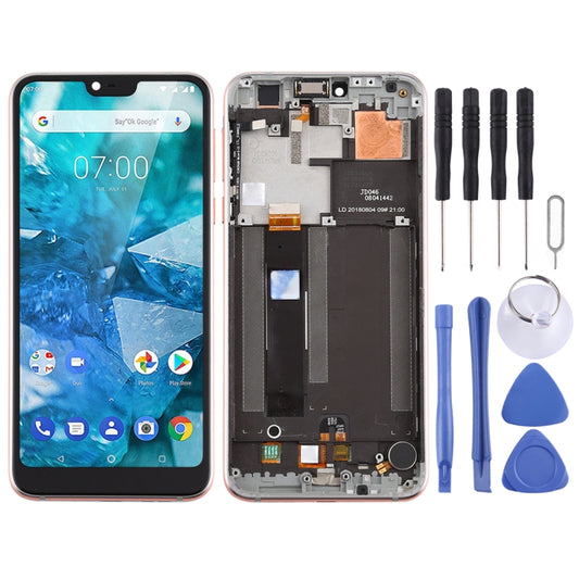 LCD Screen and Digitizer Full Assembly with Frame for Nokia 7.1 TA-1100 TA-1096 TA-1095 TA-1085 TA-1097
