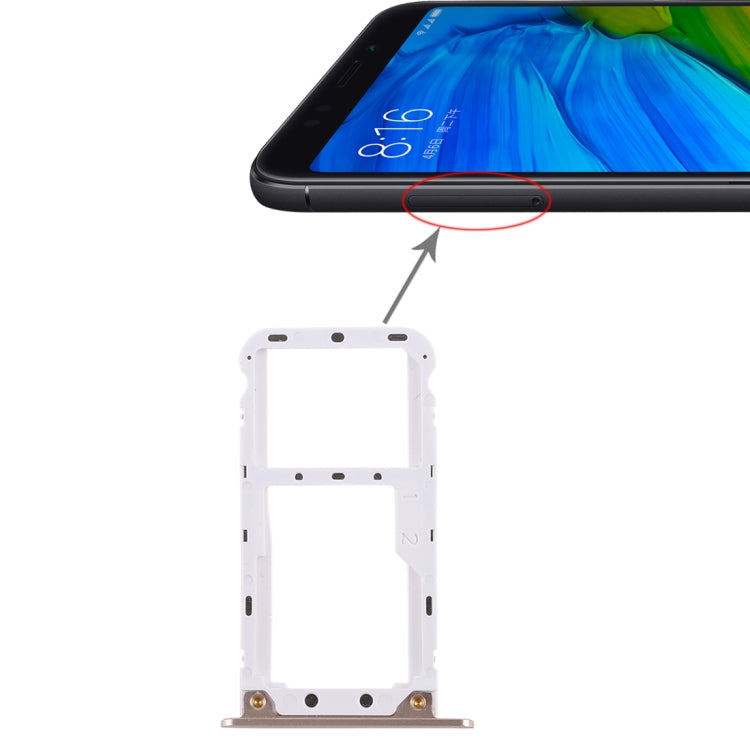 2 SIM Card Tray / Micro SD Card Tray for Xiaomi Redmi 5 Plus, For Xiaomi Redmi 5 Plus, For Redmi 5 Plus, Fo r Xiaomi Redmi 5 Plus