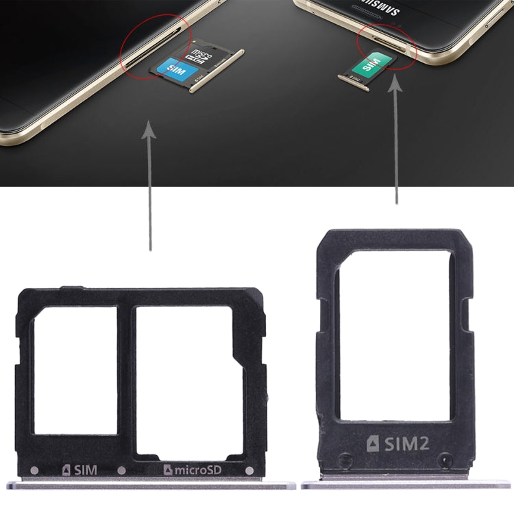 For Galaxy A5108 / A7108 2 SIM Card Tray + Micro SD Card Tray, For Galaxy A7108, For Samsung Galaxy A7108, For Galaxy A5108 / A7108