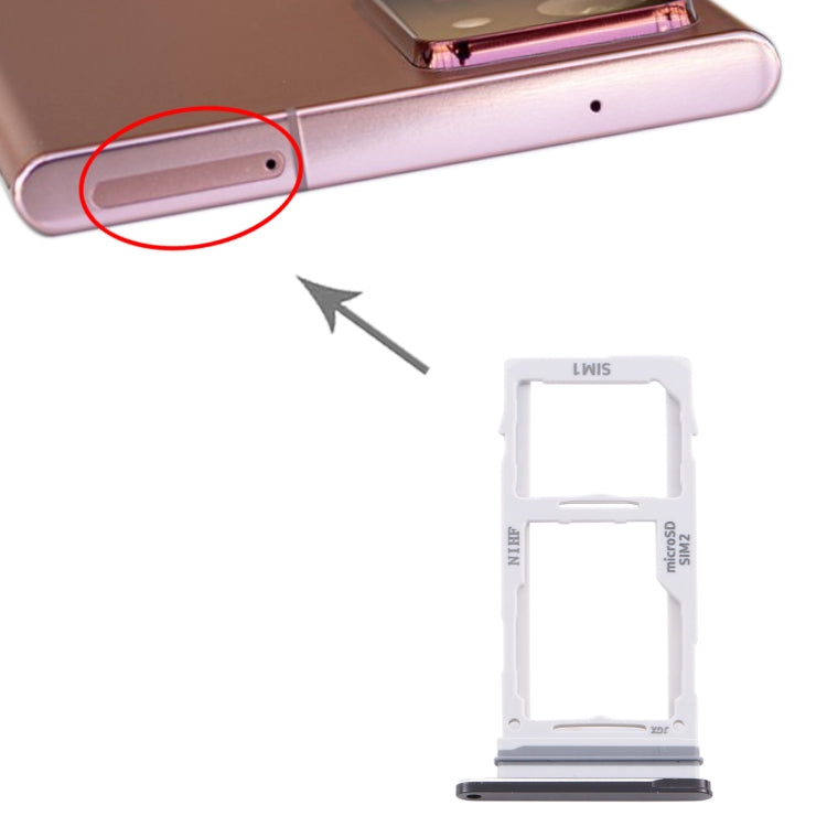 For Samsung Galaxy Note20 Ultra SIM Card Tray + SIM Card Tray / Micro SD Card Tray, For Samsung Galaxy Note20 Ultra(dual card)